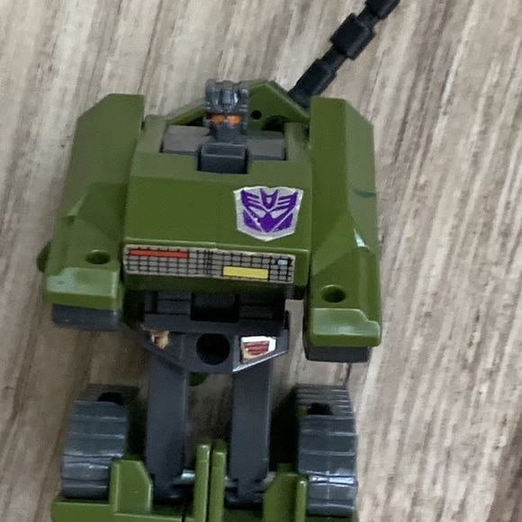 Mini Tranformer Army Tank Military Vehicle Robot Transforming Play toy Vintage - Picture 3 of 8